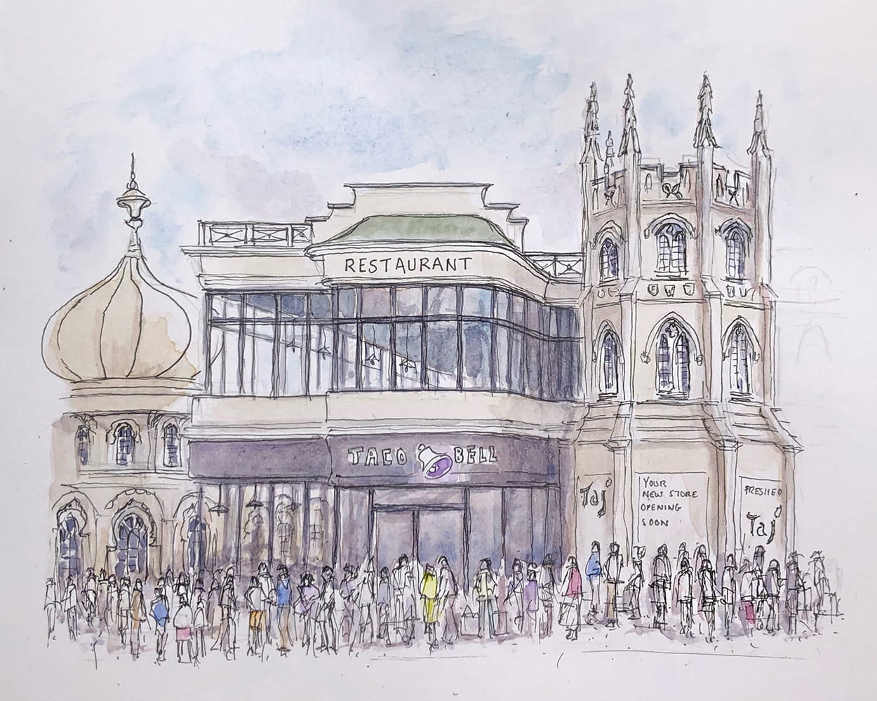 house portrait illustration brighton Hove